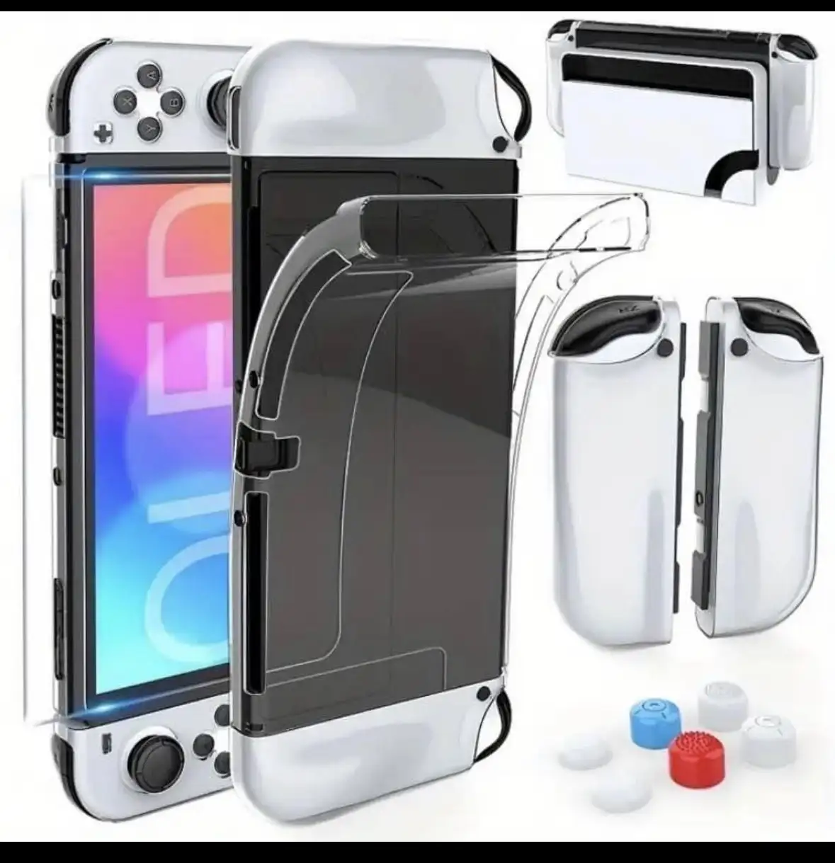 Imagen1_Kit Nintendo Switch Oled + glass (Transparente)